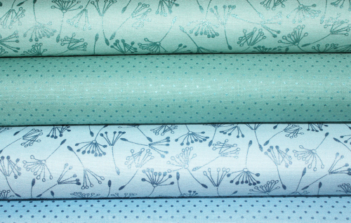 Preview: Designerbaumwolle Punkte gedecktes mint (10 cm)