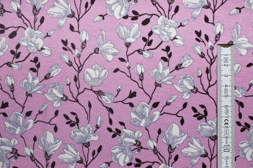 Preview: Viskose-Jersey "Magnolien" helles orchid (10 cm)