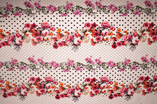 Jersey "Blumen" helles lachsrosa (10 cm)