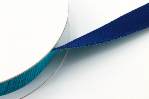 Gurtband zweifarbig 30mm türkis/royalblau (1 m)