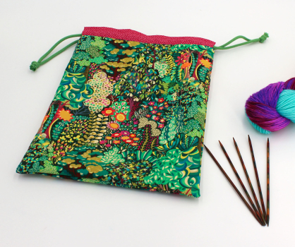 Projektbeutel / Handarbeitsbeutel mit Kordel Paradiso AVALON