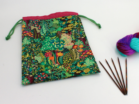 Projektbeutel / Handarbeitsbeutel mit Kordel Paradiso AVALON