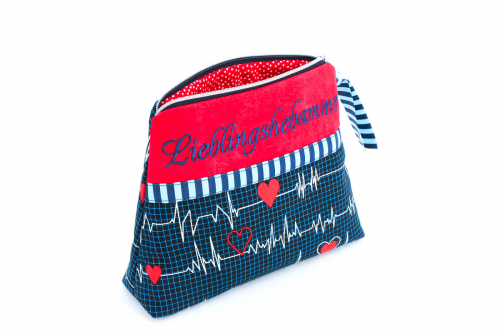 Preview: Kosmetiktäschchen, Schminktasche Lieblingshebamme