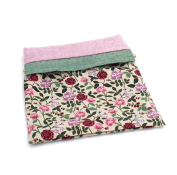 Projektbeutel / Handarbeitsbeutel mit Kordel English Rose