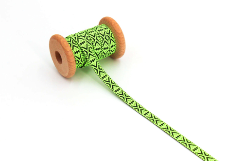 Webband neongelb/schwarz (1 m)