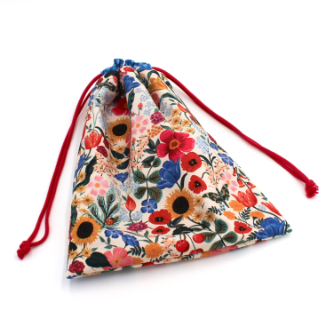 Projektbeutel / Handarbeitsbeutel mit Kordel  Curio Blossom