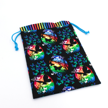 Preview: Projektbeutel / Handarbeitsbeutel mit Kordel  BUTTERFLY VIGNETTES