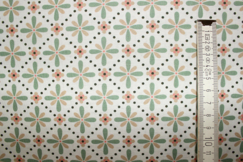 Preview: Designerbaumwollstoff Vintage Charm Tea Time (10 cm)