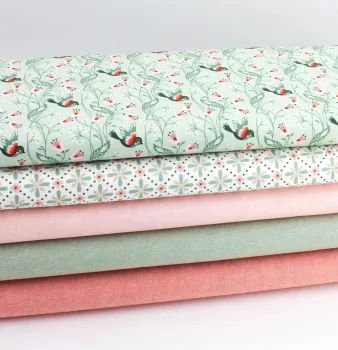 Designerbaumwollstoff Vintage Charm Birdie (10 cm)