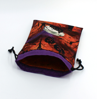 Preview: Projektbeutel / Handarbeitsbeutel mit Kordel Frightful night Scenic