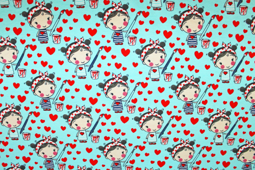 Preview: Jersey Cute Girl helltürkis (10 cm)