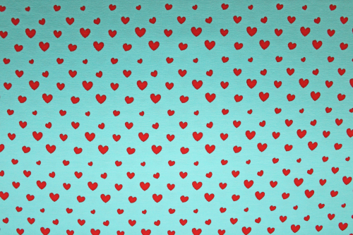 Jersey Painted Hearts helltürkis (10 cm)
