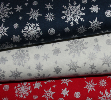 Preview: Baumwolle Schneeflockenzauber creme (10 cm)