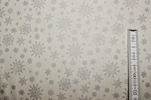 Preview: Baumwolle Schneeflockenzauber creme (10 cm)