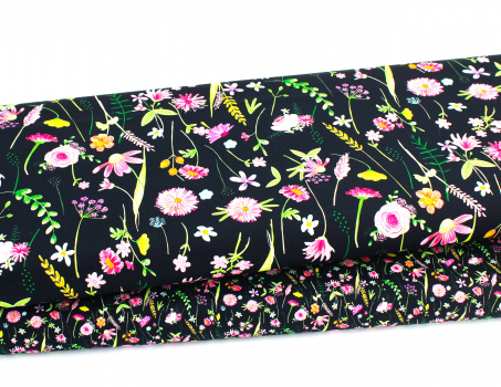 Designer- Baumwollstoff Flower Market größeres Motiv (10 cm)