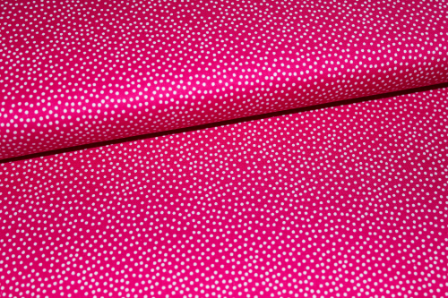 Designerbaumwolle Garden Pindot magenta/weiß (10 cm)
