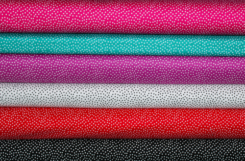 Preview: Designerbaumwolle Garden Pindot magenta/weiß (10 cm)