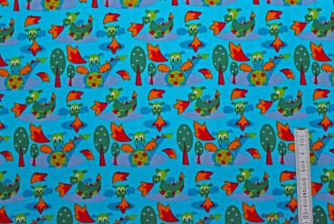 Jersey Drachenwald türkis (10 cm)