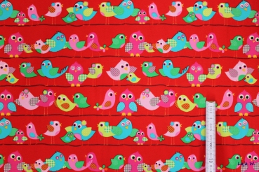 Preview: Jersey Vogelparade rot (10 cm)