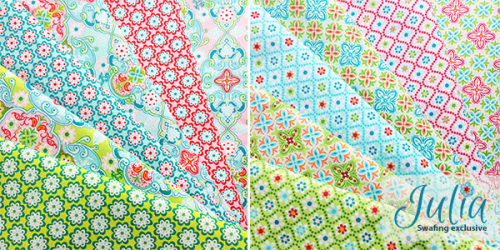 Preview: Baumwolle Julia Miniblumen grün (10 cm)