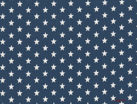 Stretch- Jersey Sterne jeansblau (10 cm)
