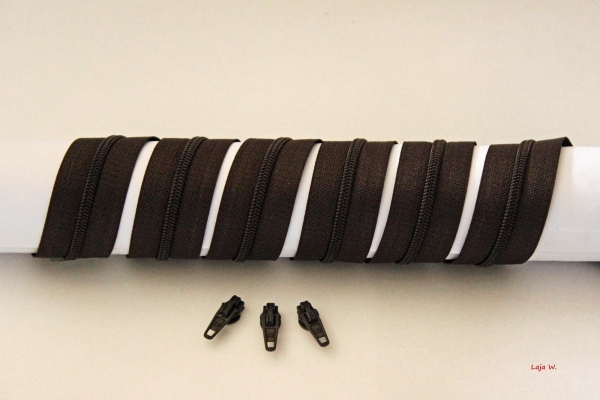 Reißverschluss endlos dunkelbraun (1m)