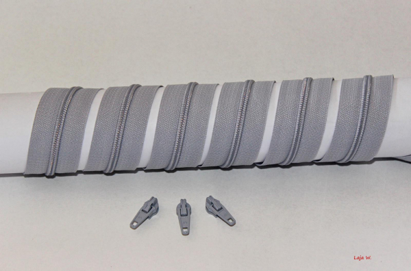 Reißverschluss endlos silbergrau (1m)