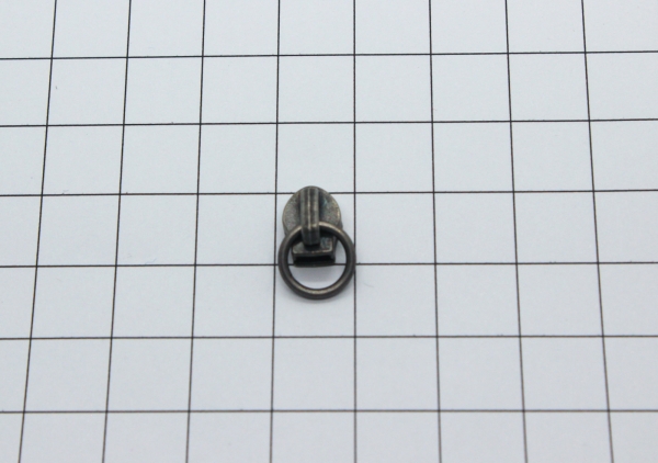 loser Bügelschieber mit direktem Ring altsilber schmal