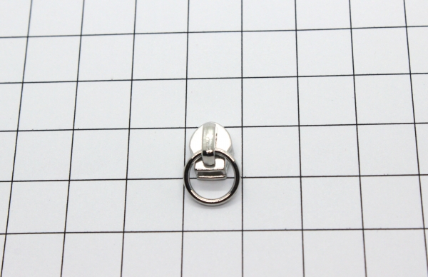 loser Bügelschieber mit direktem Ring silber schmal