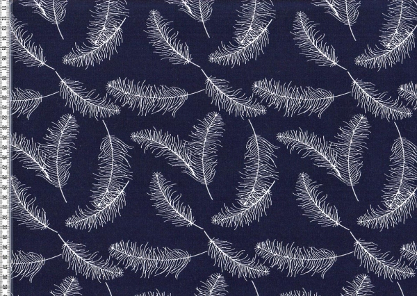 Jersey Federn dunkelblau (10 cm)