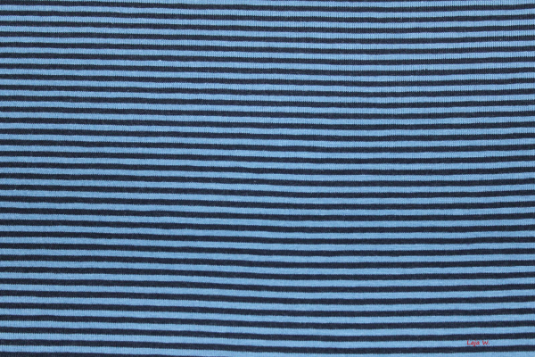Jersey Ringel schwarz/taubenblau (10 cm)