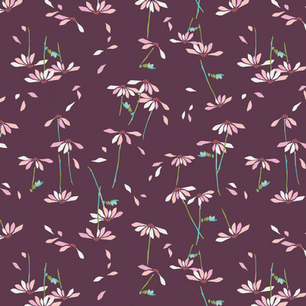 Voile He Loves Me Plum (10 cm)