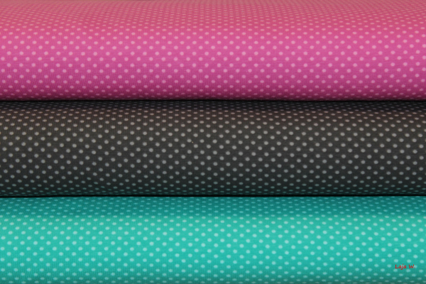 Jersey Punkte Mini smaragd/aqua (10 cm)