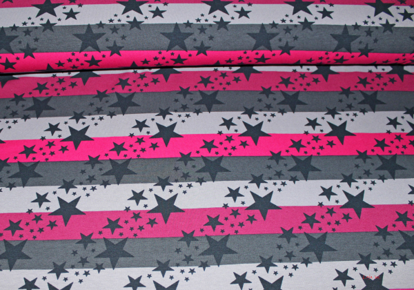 Lilofant Sterne gestreift pink/beere (10 cm)