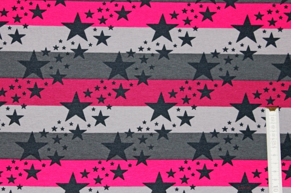 Lilofant Sterne gestreift pink/beere (10 cm)