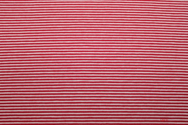 Viskose-Jersey Stripes rot/weiß  (10 cm)