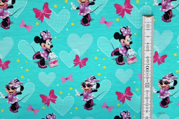 Jersey Minnie Mouse türkis (10 cm)