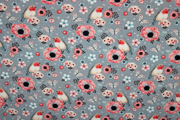 Jersey "Rotkehlchen" grau (10 cm)