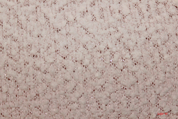 Strickstoff mit Silberfäden Jade Rose (10 cm)