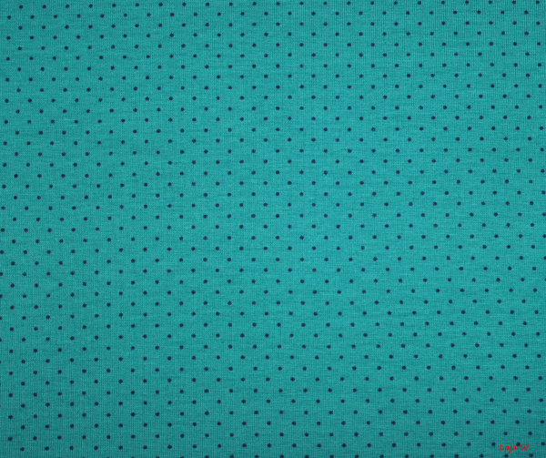 Jersey Punkte Mini petrol (10 cm)