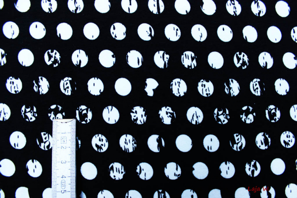 Jersey Art Gallery Dotted Boulevard schwarz/ helles naturweiß(10 cm)