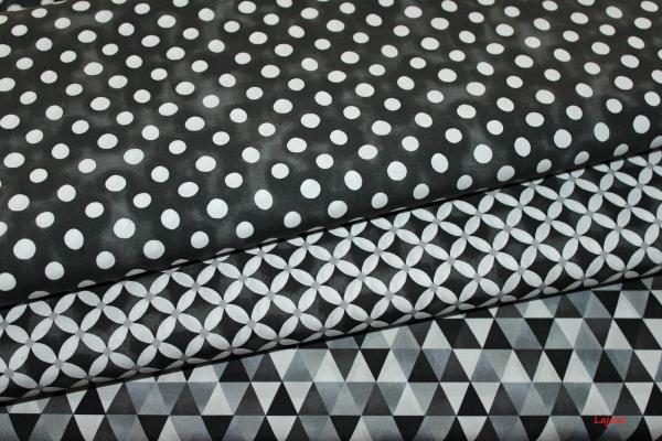 Baumwolle Emilie grafische Blumen (10 cm)