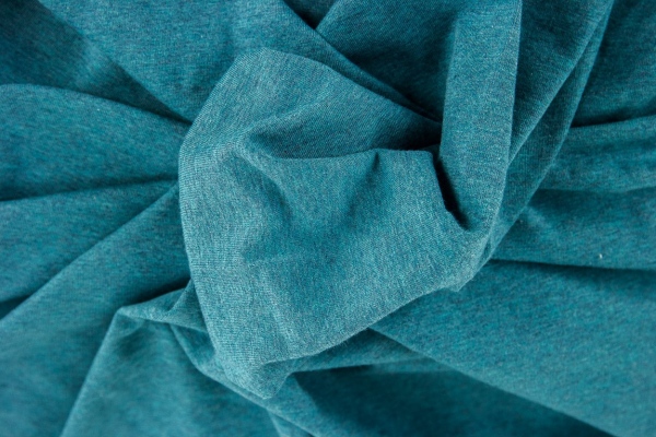 Stretchsweat Jenna petrol meliert (10 cm)