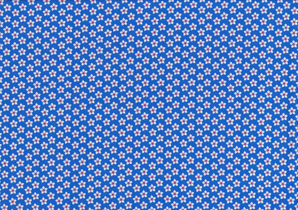 Baumwolle Little Blossom blau (10 cm)