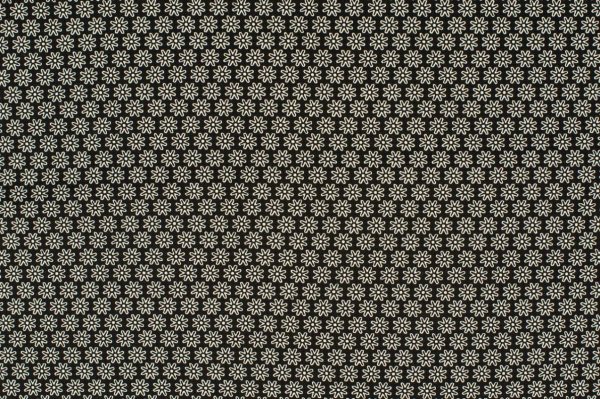 Baumwolle Blümchenmeer schwarz (10 cm)