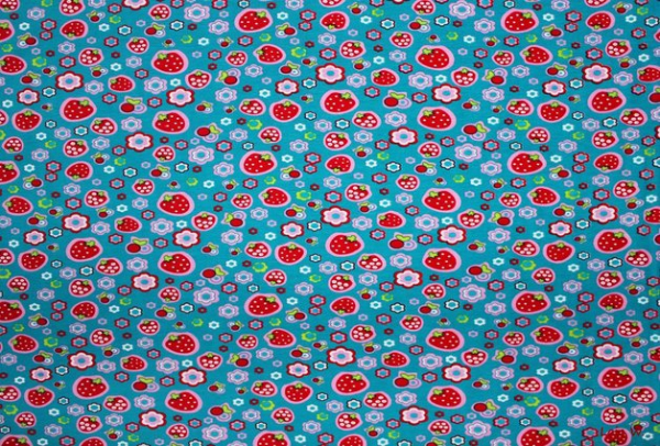 Jersey Erdbeertraum petrol (10 cm)