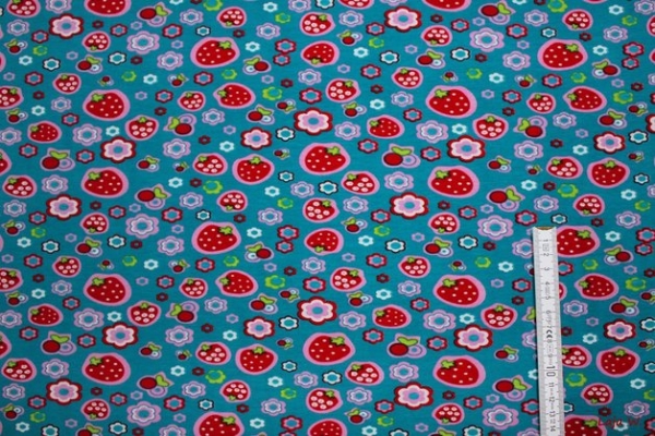 Jersey Erdbeertraum petrol (10 cm)