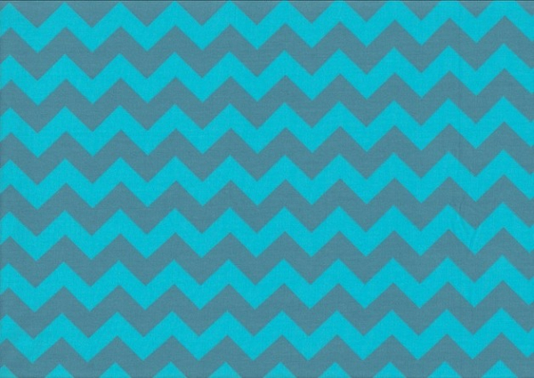 Jersey Chevron türkis/petrol (10 cm)