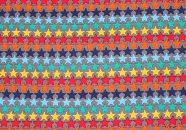 Stretch- Jersey Sugar Star grau (10 cm)