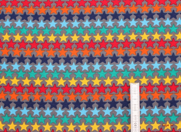 Stretch- Jersey Sugar Star grau (10 cm)
